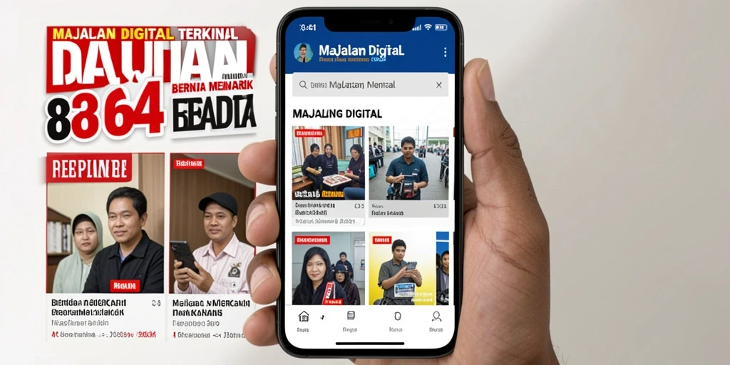 Antarmuka aplikasi 8364 menampilkan berita terbaru yang menarik dan informatif.