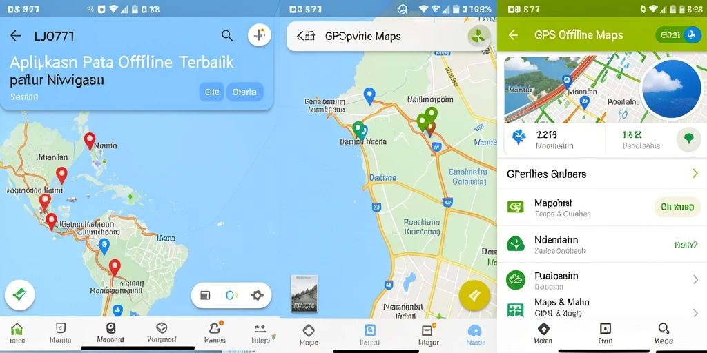 Antarmuka intuitif LJO777 untuk navigasi GPS Offline yang efektif.