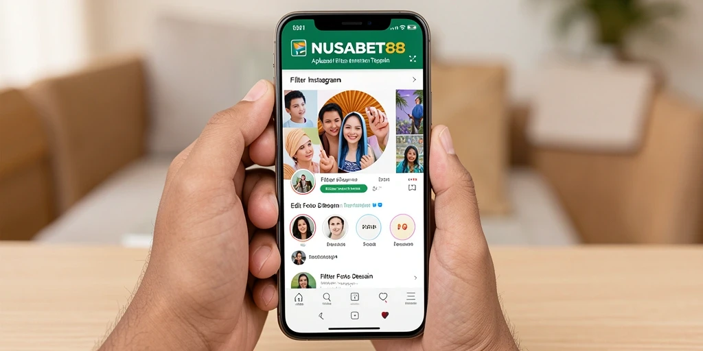 Antarmuka NUSABET88 menampilkan berbagai pilihan filter Instagram yang menarik.