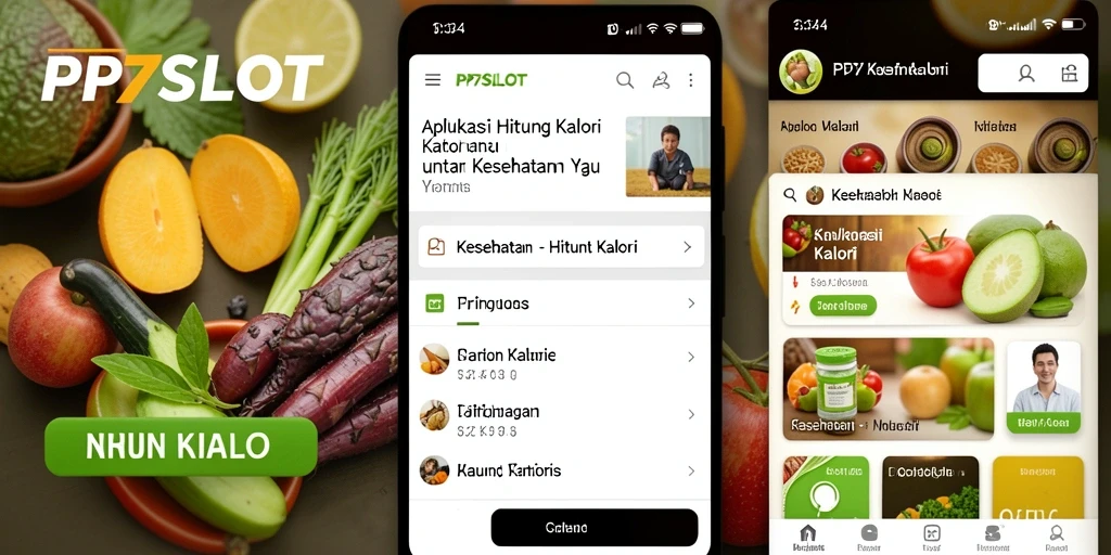 Antarmuka PP7SLOT yang intuitif untuk menghitung kalori.