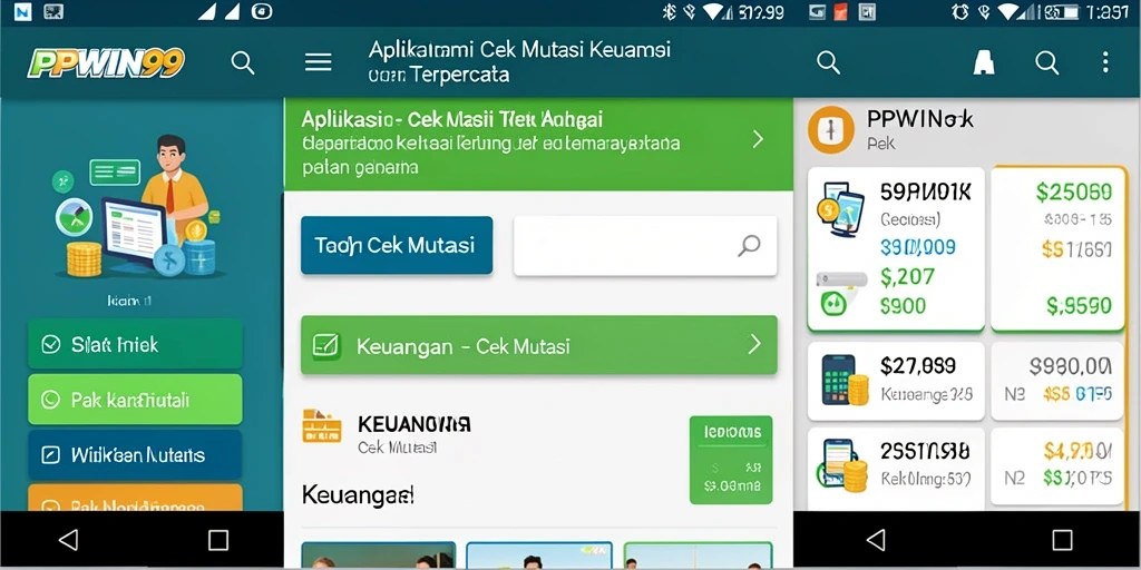 Tampilan antarmuka PPWIN99 dengan fitur cek mutasi.
